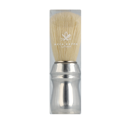 Acca Kappa Men's Grooming Shaving Brush - Aluminium Handle - Natural Bristles