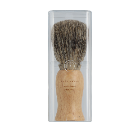 Acca Kappa Men's Grooming Shaving Brush - Beechwood Handle - Natural Bristles