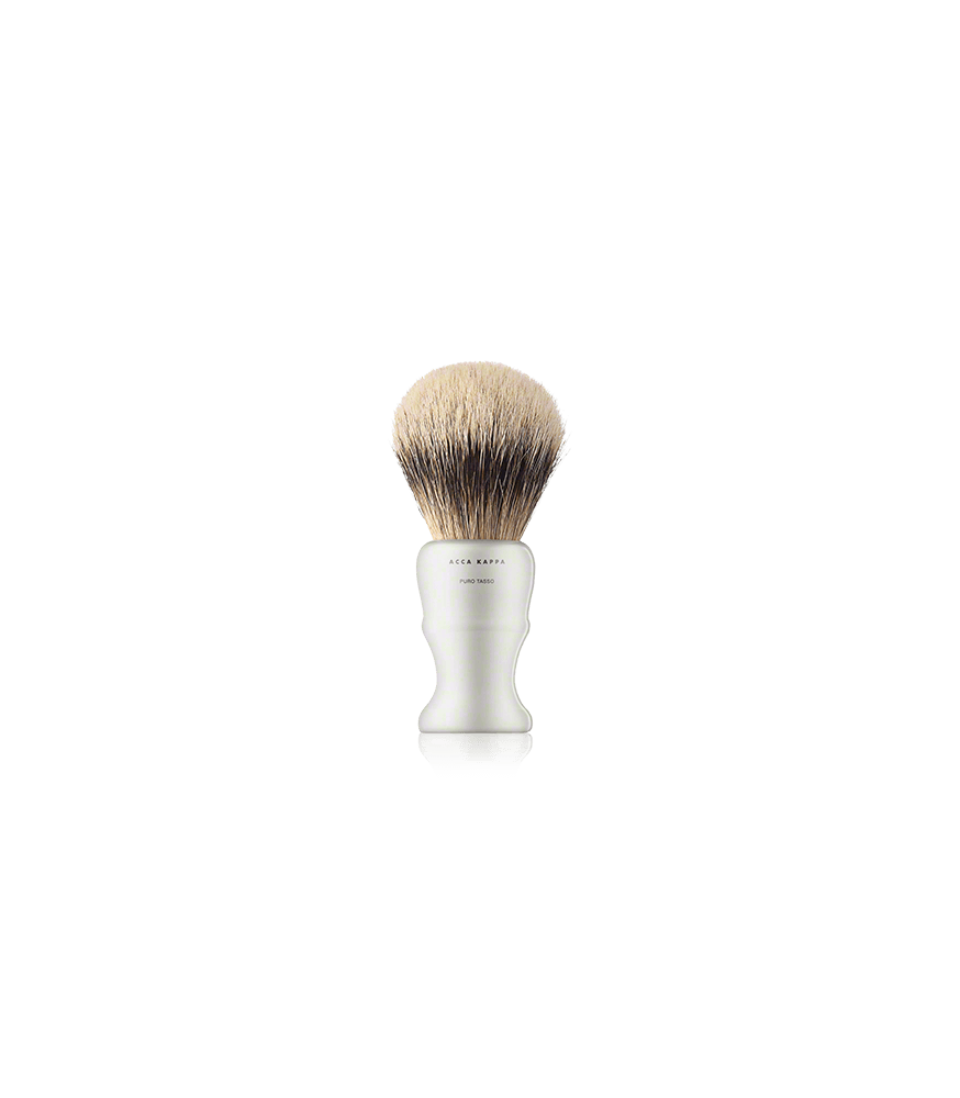 Acca Kappa Men's Grooming Shaving Brush - High Quality Resin - Ivory Color - Pure Badger - Medium