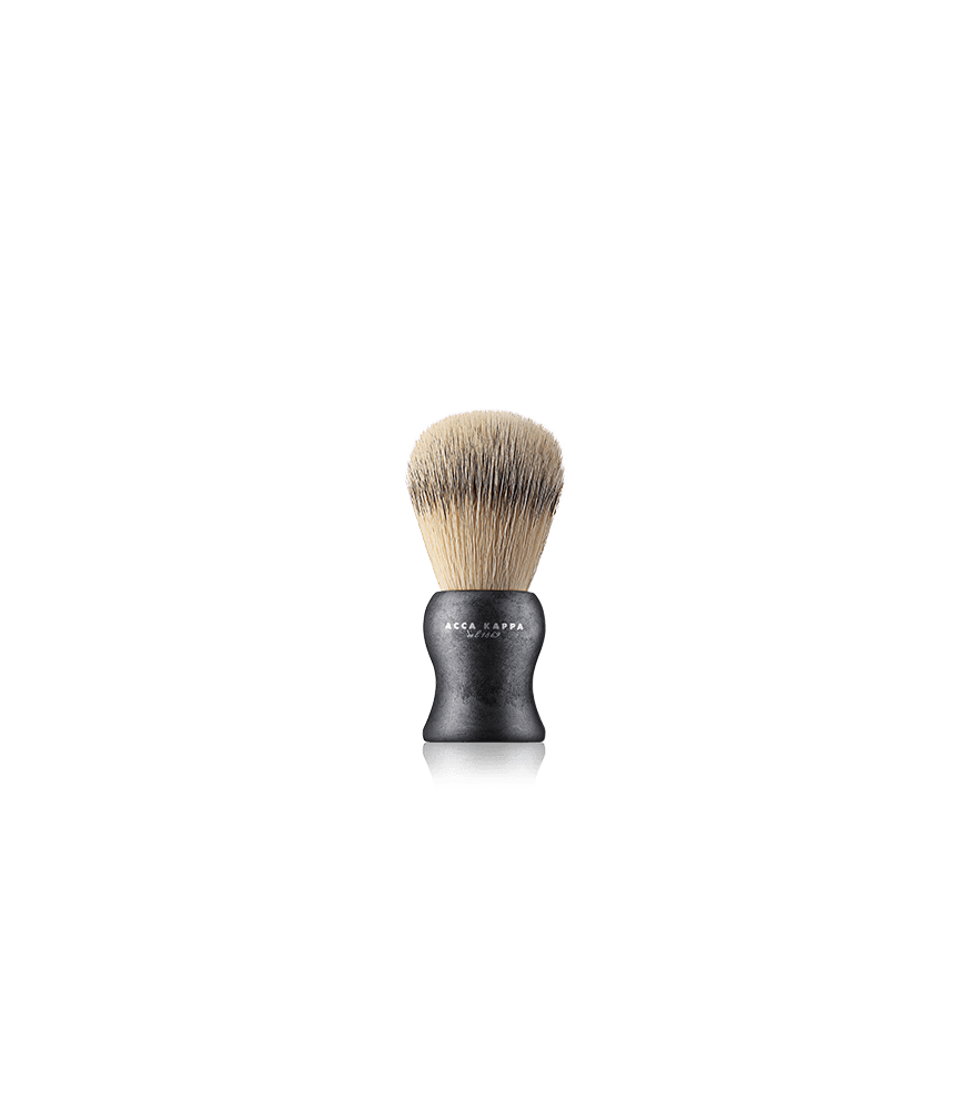 Acca Kappa Men's Grooming Shaving Brush - Natural Style - Synthetic Fibers Black