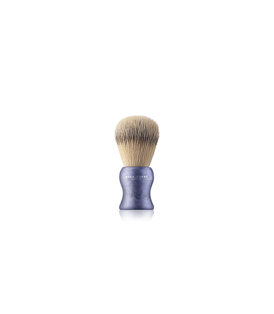 Acca Kappa Men's Grooming Shaving Brush - Natural Style - Synthetic Fibers Blue
