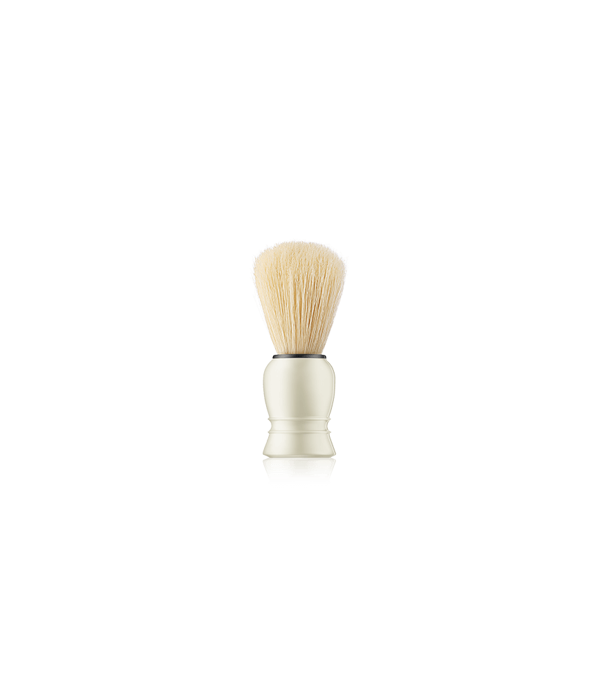 Acca Kappa Men's Grooming Shaving Brush - Plastic Handle - Natural Bristles White