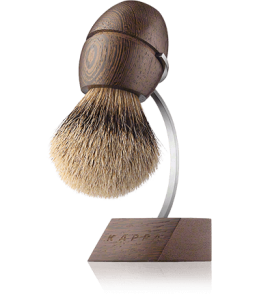 Acca Kappa Men's Grooming Shaving Brush with Stand - Wenge Wood - Pure Silver Badger