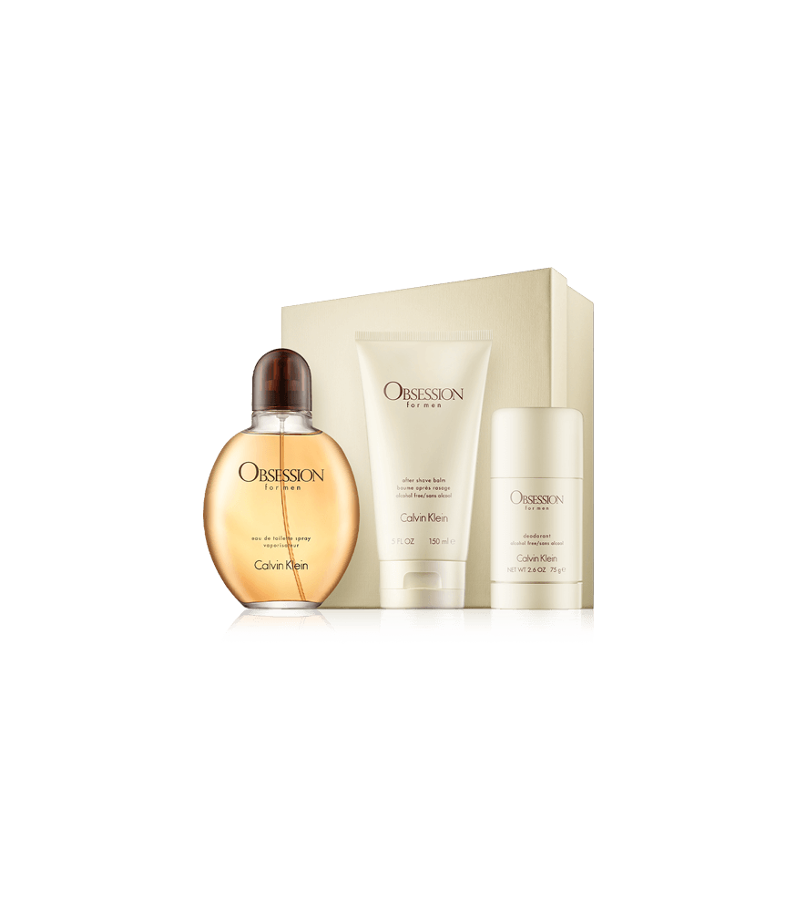 Calvin Klein Obsession for Men 125 ml EdT Set mit Deodorant Stick & Aftershave Balm