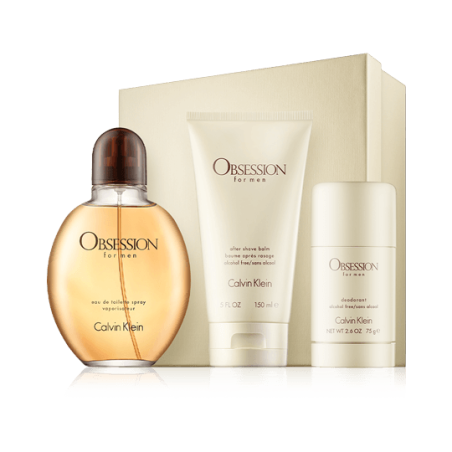 Calvin Klein Obsession for Men 125 ml EdT Set mit Deodorant Stick & Aftershave Balm