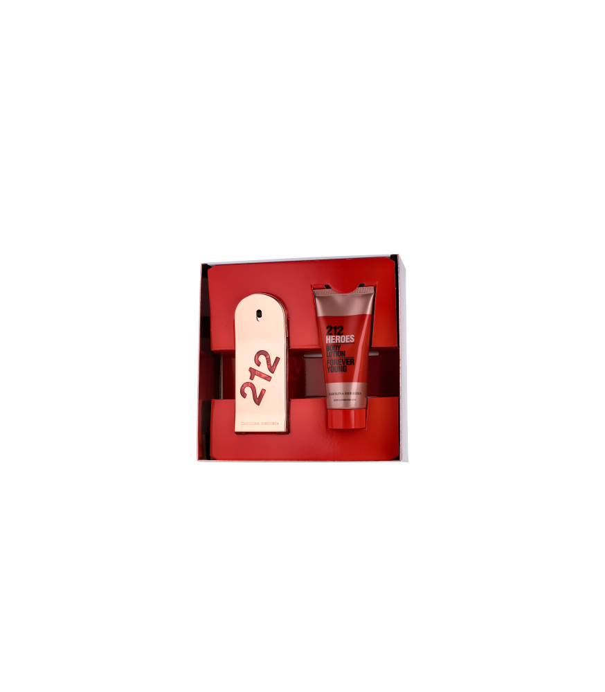 Carolina Herrera 212 Heroes 50 ml EdP Set mit Body Lotion