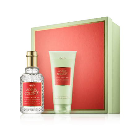Acqua Colonia 4711 Lychee & White Mint 50 ml EdC Set mit Shower Gel