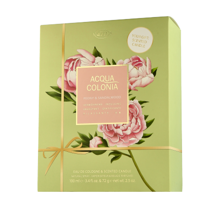 Acqua Colonia 4711 Peony & Sandalwood 100 ml EdC Set mit EdC & Scented Candle
