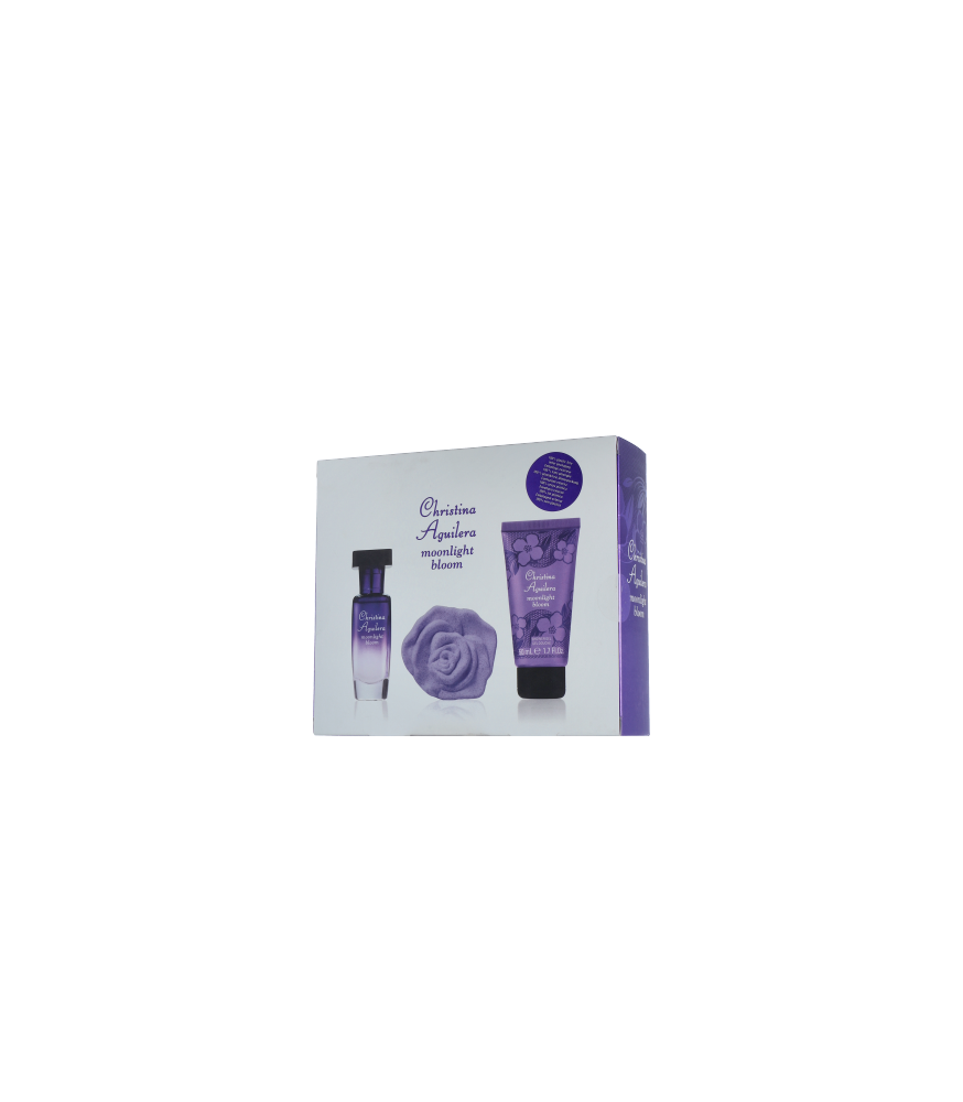 Christina Aguilera Moonlight Bloom 15 ml EdP Set mit Shower Gel & Bath Fizz