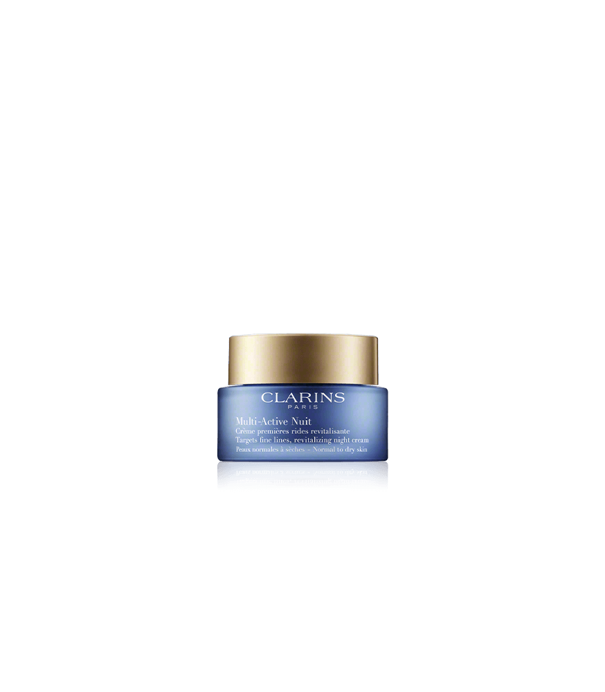 Clarins Multi-Active Nuit Crème Premières Rides Revitalisante peaux Normales à Sèches (50 ml)