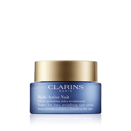 Clarins Multi-Active Nuit Crème Premières Rides Revitalisante peaux Normales à Sèches (50 ml)