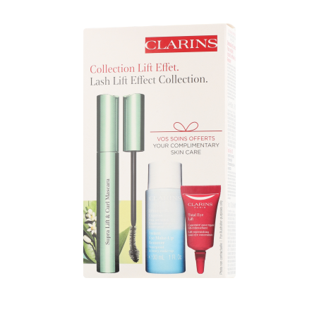 Clarins Supra Lift & Curl Mascara Set mit Démaquillant Express