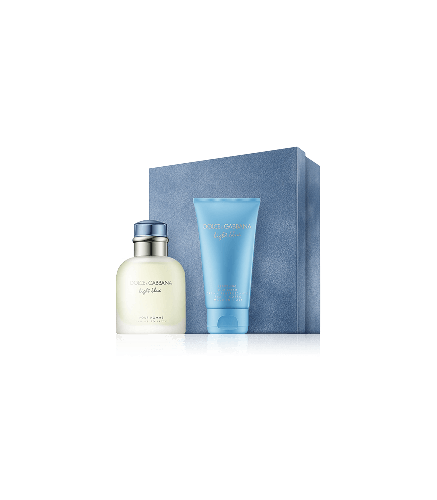 Dolce & Gabbana Light Blue pour Homme 75 ml EdT Set mit Body Cream