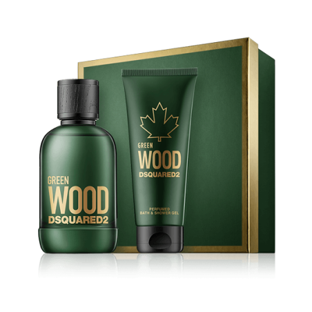 Dsquared² Green Wood 100 ml EdT Set mit Shower Gel