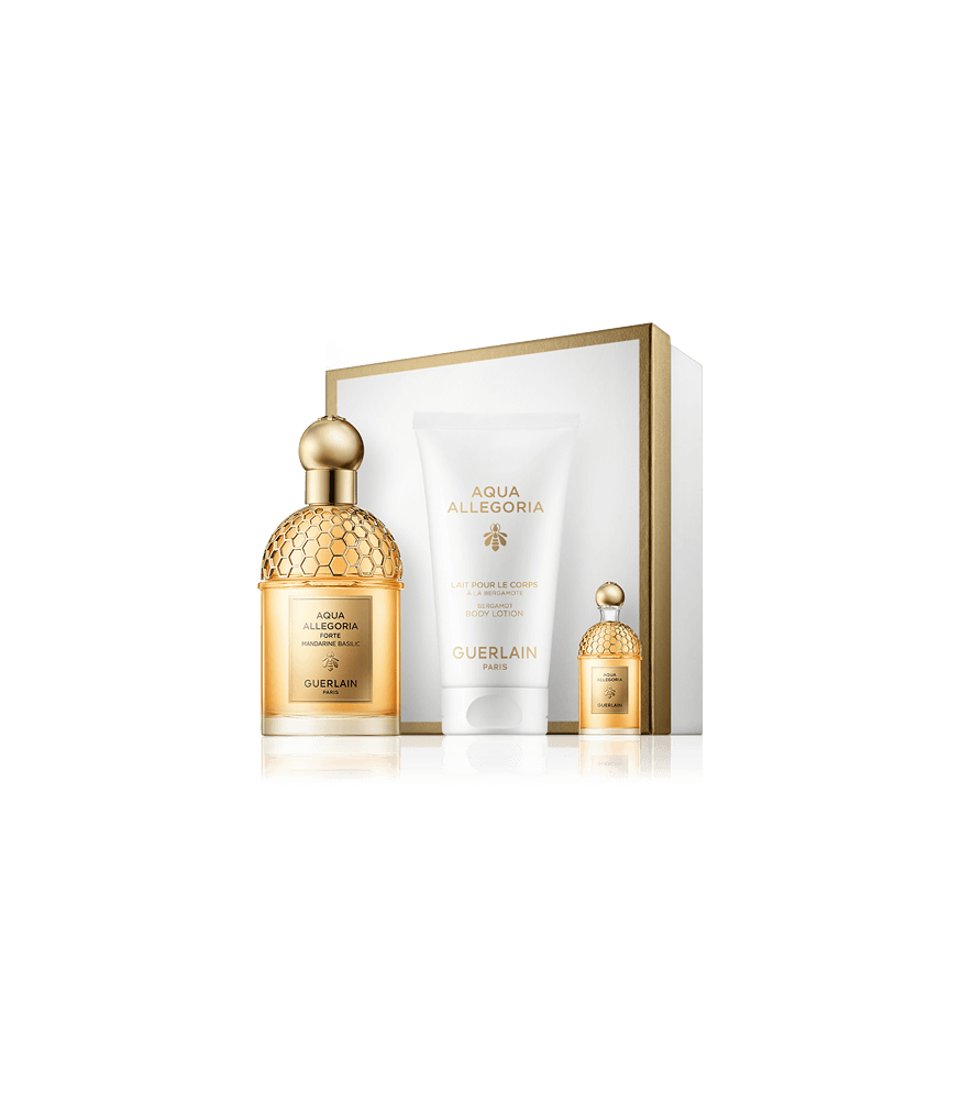 Guerlain Aqua Allegoria 75 ml EdP Set mit Mini EdP & Bergamot Body Lotion