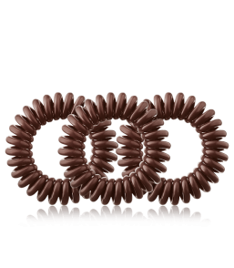 Invisibobble Power Haargummi-Ring mit gestärkter Spiralform Pretzel Brown (3 Stück)