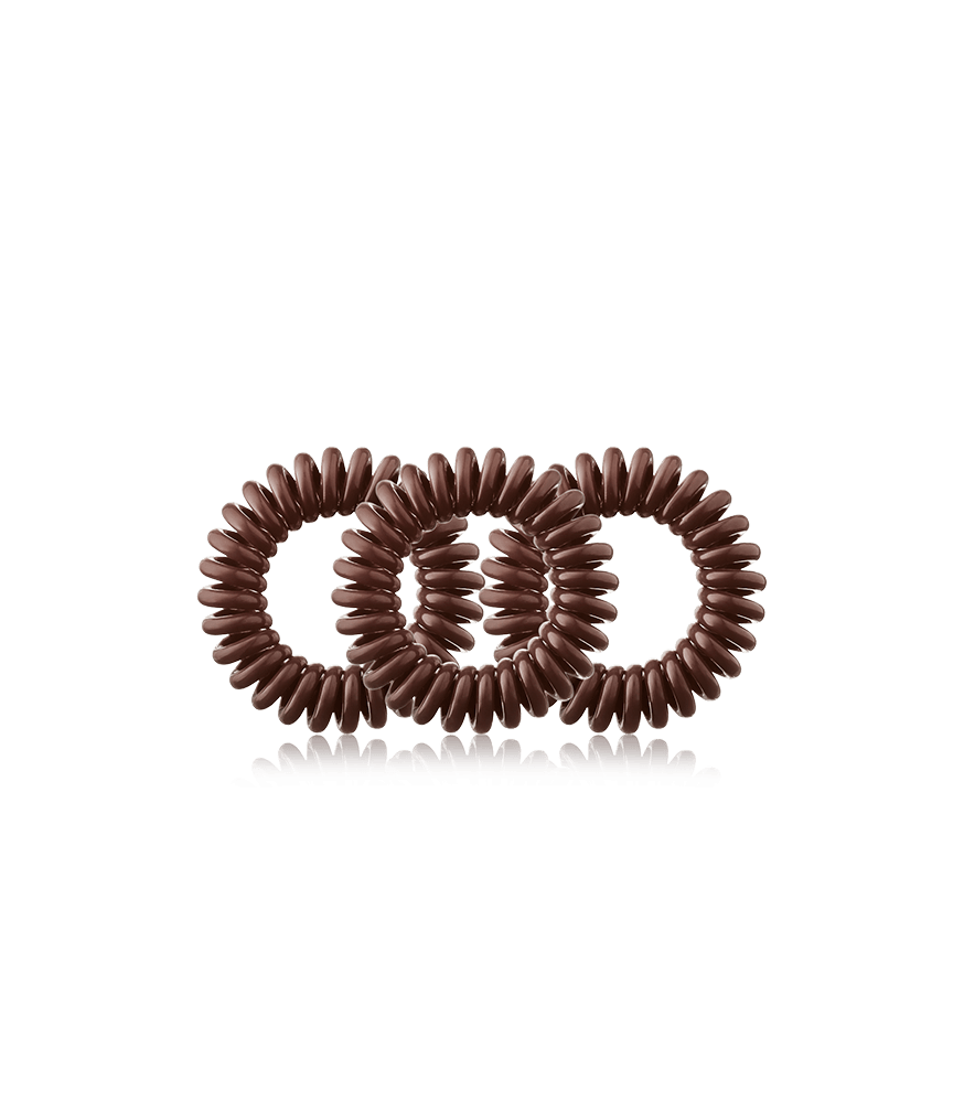 Invisibobble Power Haargummi-Ring mit gestärkter Spiralform Pretzel Brown (3 Stück)