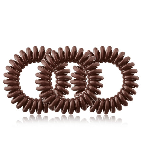 Invisibobble Power Haargummi-Ring mit gestärkter Spiralform Pretzel Brown (3 Stück)